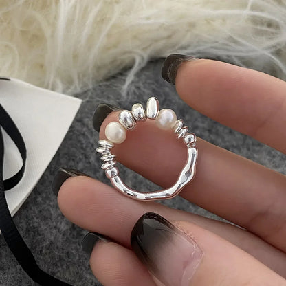 MODERN 925 STERLING SILVER HEART RING