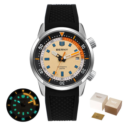 Professional 200M Automatic Diver Watch – Sapphire Luminous Steel Edition