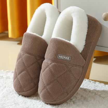 Soft Plush Winter Slippers – Warm Fuzzy Indoor Comfort Shoes