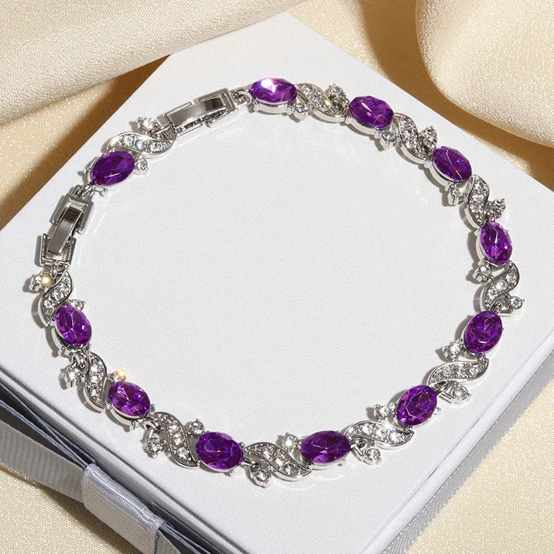 Exquisite Charm Strand Bracelet – Color Crystal Fashion Women Party Jewelry