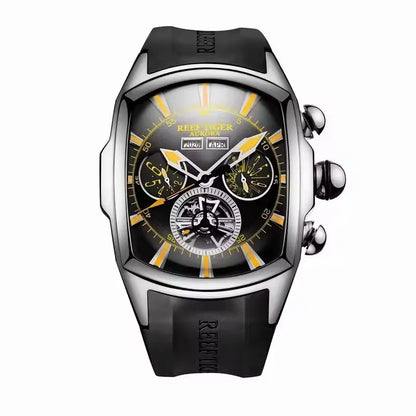 Luxury Barrel Design Automatic Watch – Stainless Steel Mechanical Edition