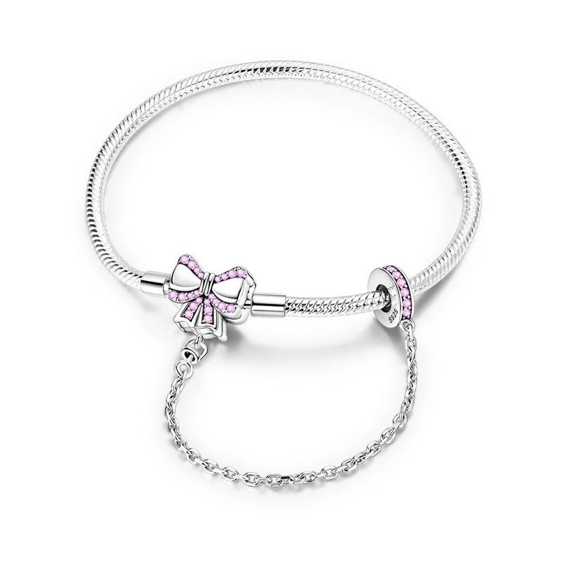 Elegant Heart Charm Bracelet – 925 Silver DIY Beads Jewelry