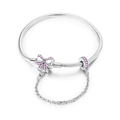 Elegant Heart Charm Bracelet – 925 Silver DIY Beads Jewelry