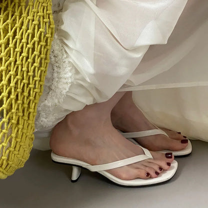 CHIC OPEN STYLE CASUAL HEEL SLIDES