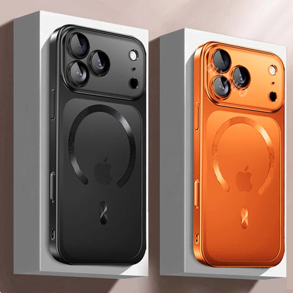 Crystal Shield Magnetic Wireless Charging Phone Case – Matte Transparent Protection Series