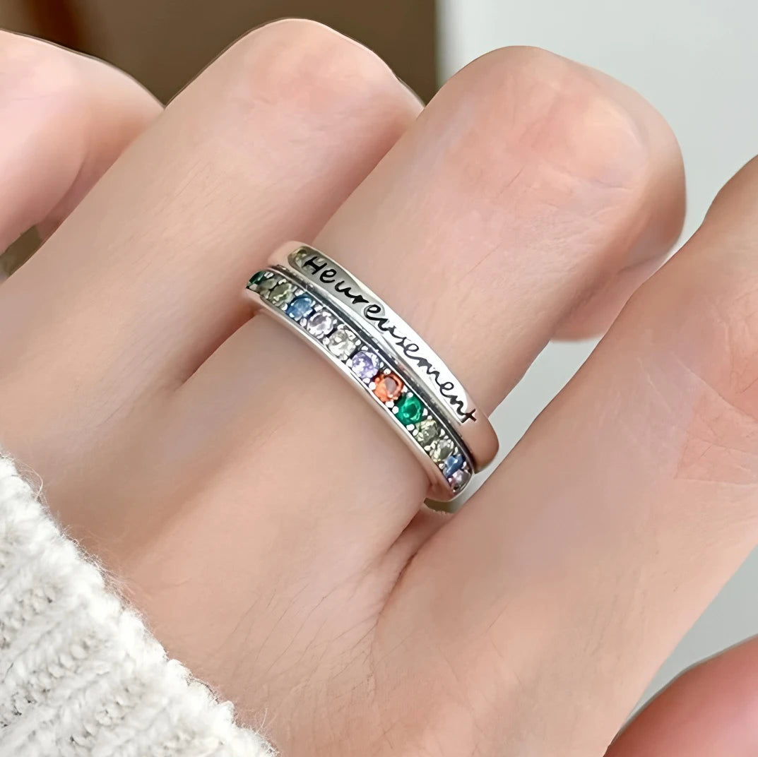 MODERN 925 STERLING SILVER HEART RING