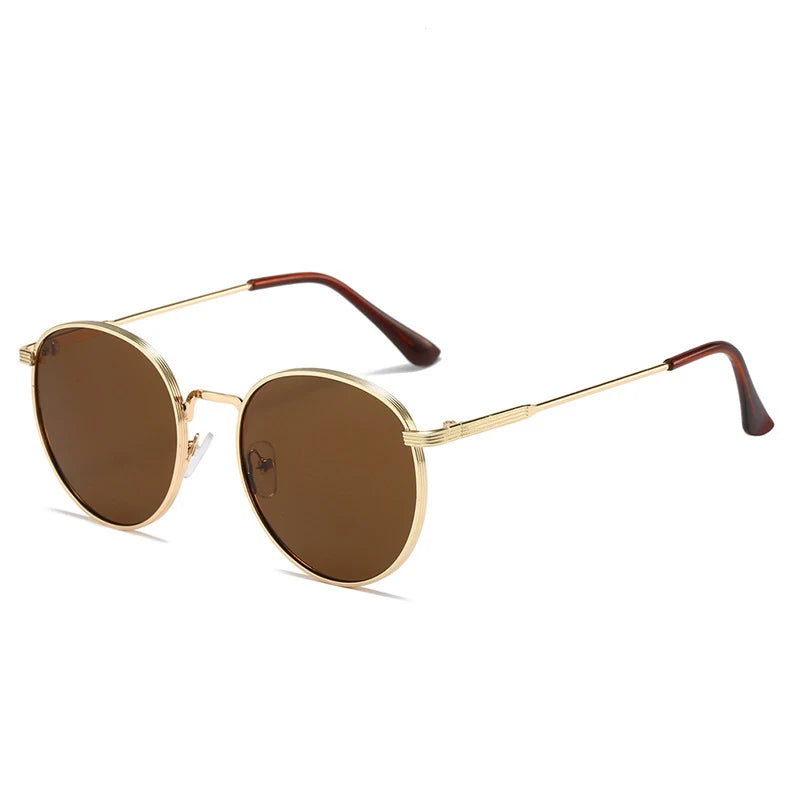 Retro Circular Sunglasses for Men & Women – Classic Metal Frame Shades
