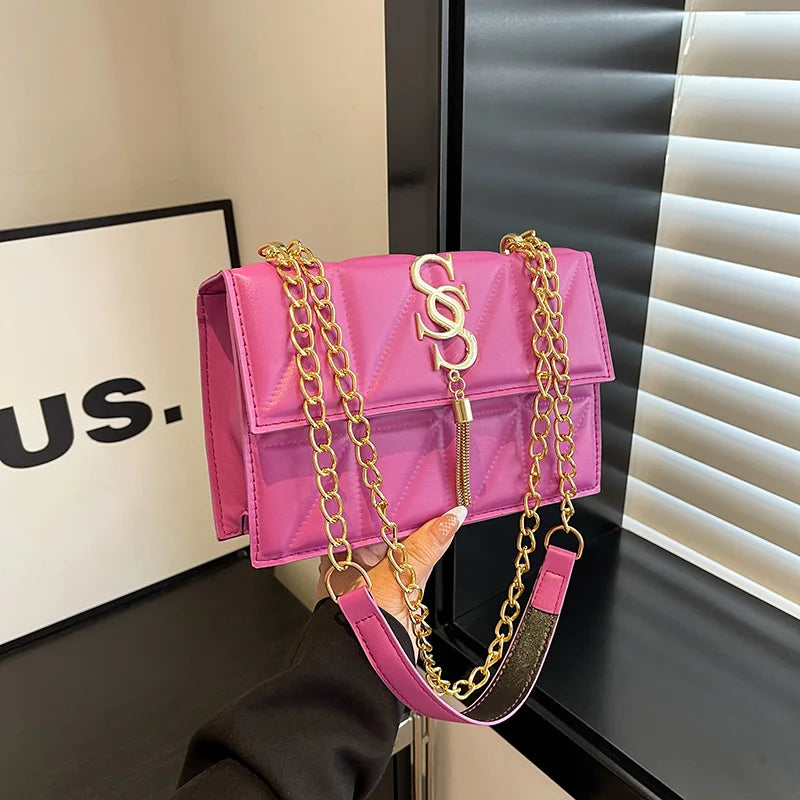 Trendy Quilted Square Crossbody Bag for Women