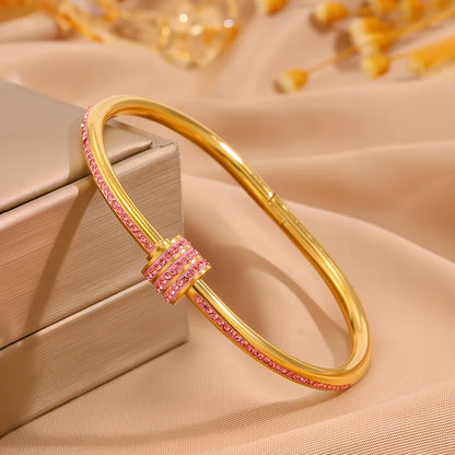 Elegant Stack Bangles Set – Sparkling Fashion Women Bracelet Gift