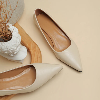 ELEGANT POINTED TOE SQUARE HEEL PUMPS