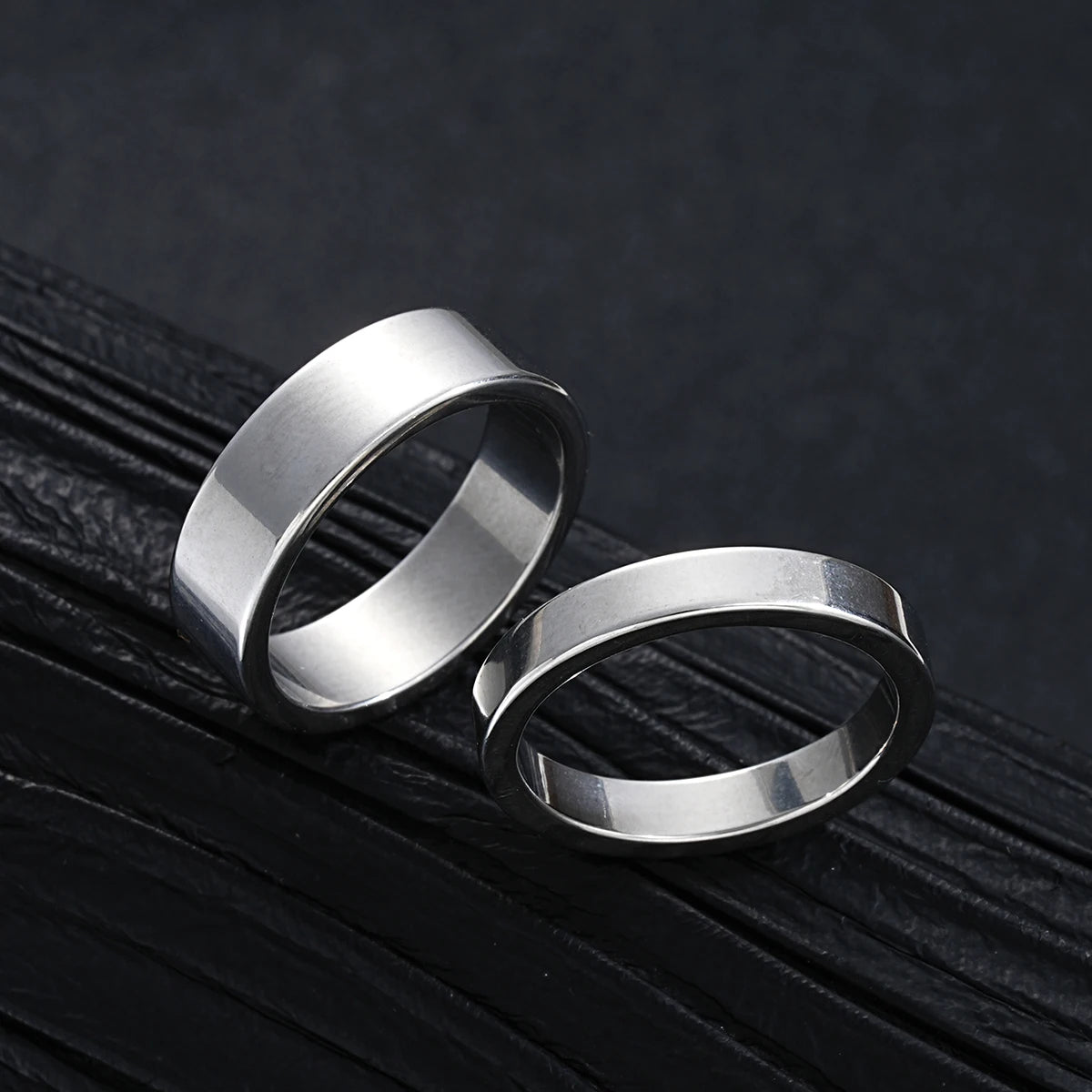 Vintage Punk Jewelry Set – Stainless Steel Ring Necklace Bracelet