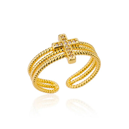 Classic Wedding Couple Rings – Gold Tone Stainless Steel Band Set
