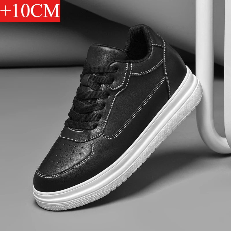 Clean Style Men’s Leather Sneakers –  Casual Athletic Shoes