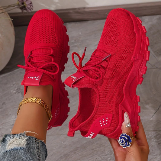 Women’s Breathable Mesh Sports Shoes – Lightweight Comfort Sneakers