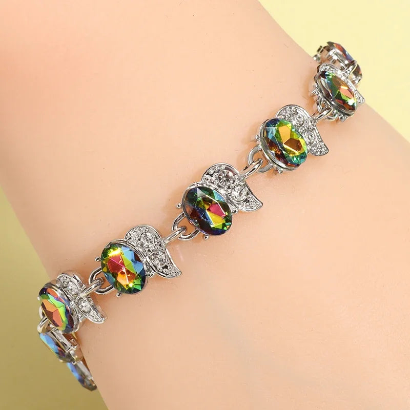Exquisite Charm Strand Bracelet – Color Crystal Fashion Women Party Jewelry