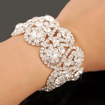 Luxury Zircon Charm Bracelet – 925 Silver Crystal Elegance Jewelry