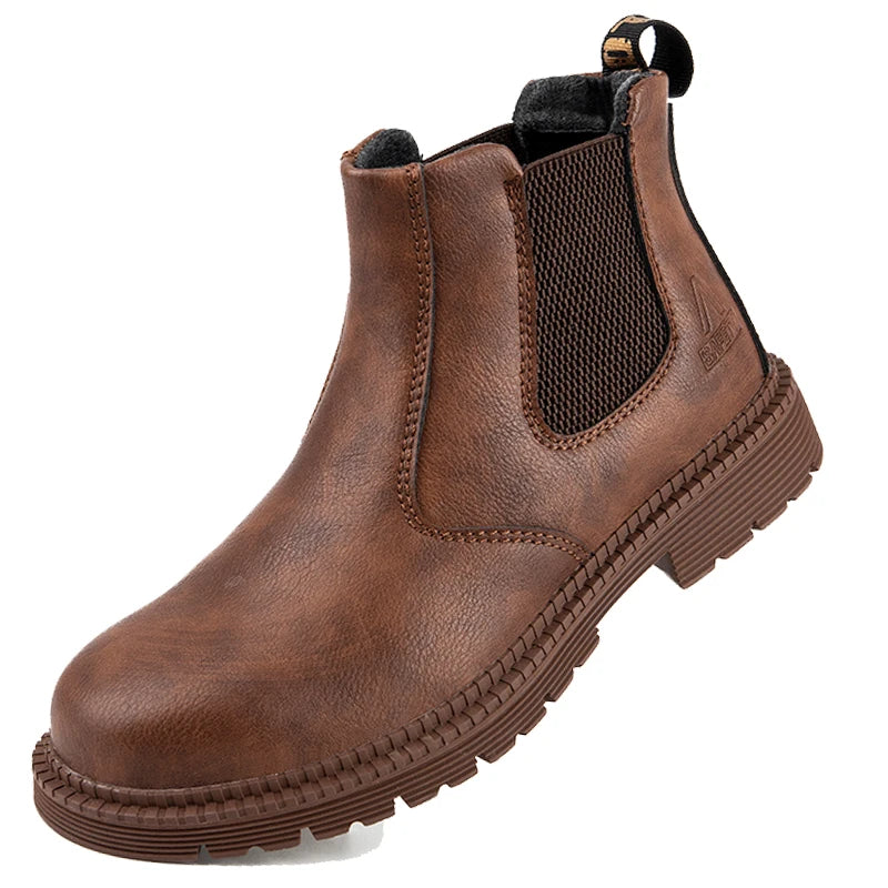 Heavy-Duty Waterproof Work Boots – Steel Toe Anti-Puncture Protection