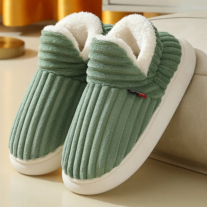 Soft Plush Winter Slippers – Warm Fuzzy Indoor Comfort Shoes