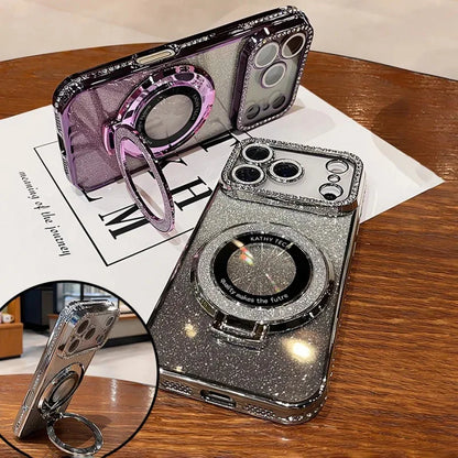 MAGNETIC CLEAR DIAMOND SHINE PHONE PROTECTION CASE