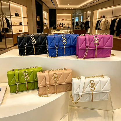 Trendy Quilted Square Crossbody Bag for Women