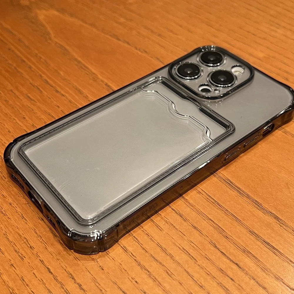 Clear Card Holder Phone Case – Slim Wallet Back Cover
