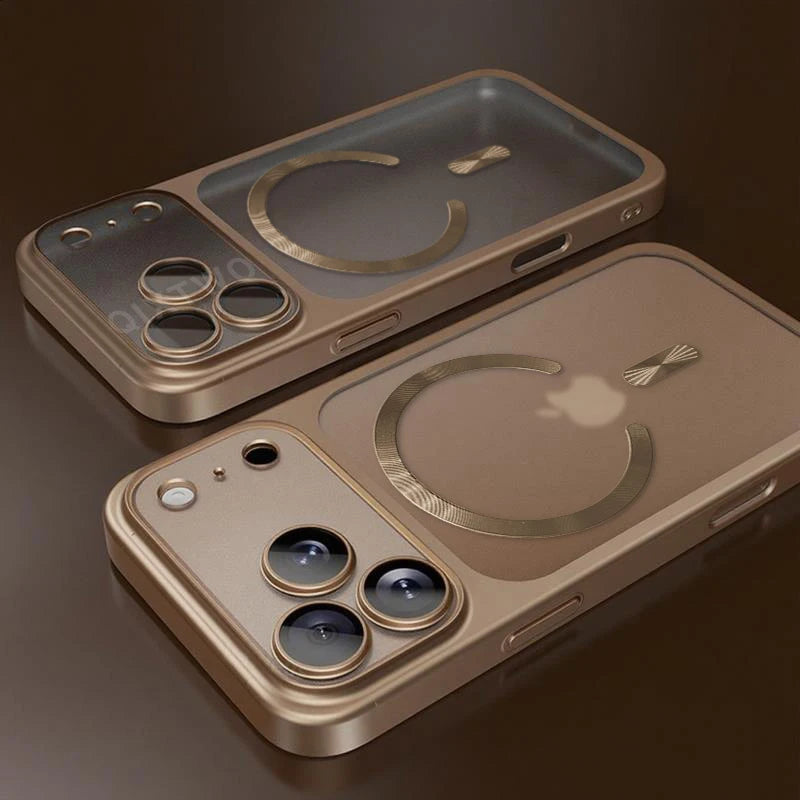 Crystal Shield Magnetic Wireless Charging Phone Case – Matte Transparent Protection Series