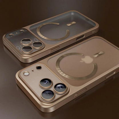Crystal Shield Magnetic Wireless Charging Phone Case – Matte Transparent Protection Series