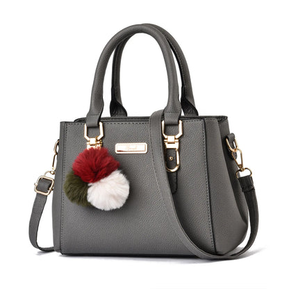 Large Capacity Leather Shoulder Bag – Elegant Women’s Casual Handbag