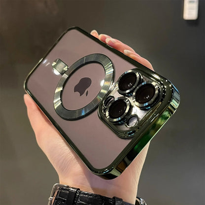 Magnetic Clear Plating Phone Case – MagSafe Compatible Shockproof Cover