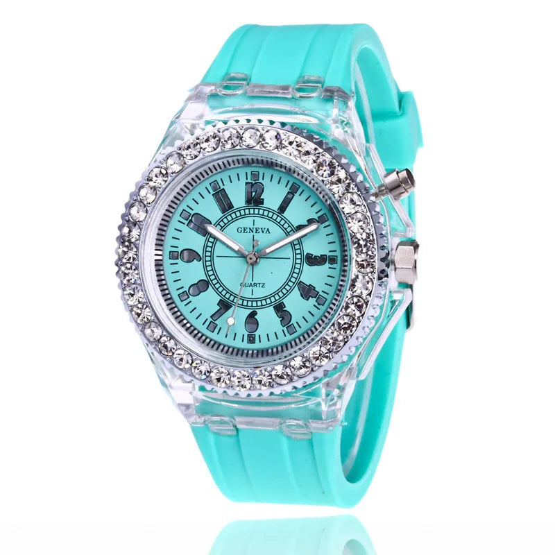 Everyday LED Light Silicone Watch – Unisex Casual Glow Wristwatch