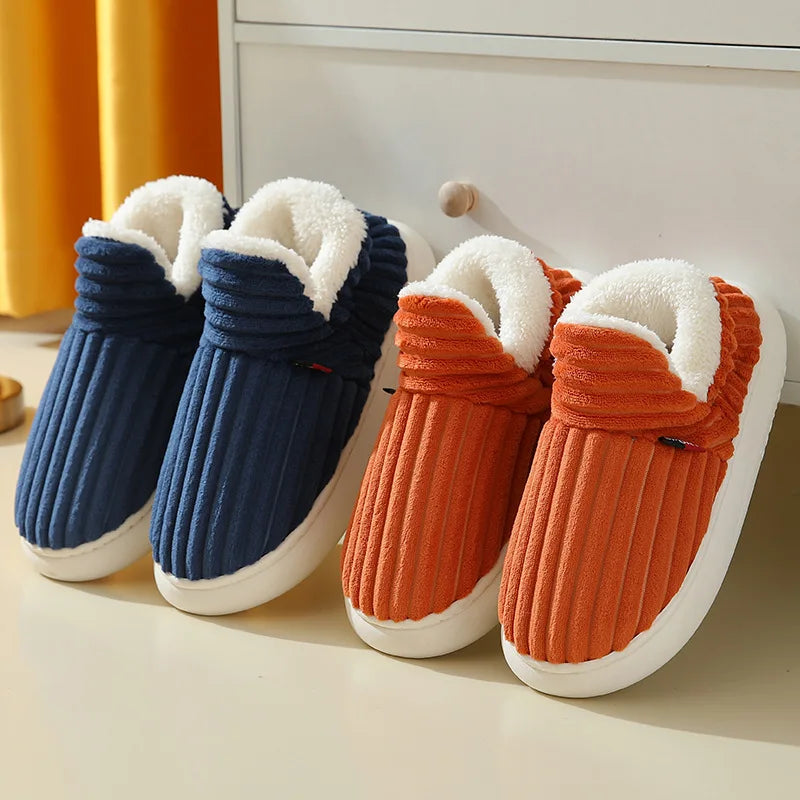 Soft Plush Winter Slippers – Warm Fuzzy Indoor Comfort Shoes