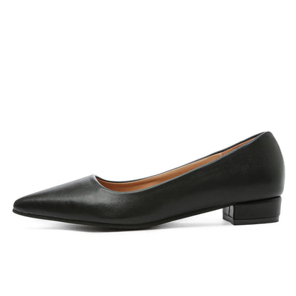 ELEGANT POINTED TOE SQUARE HEEL PUMPS