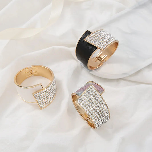 Luxury Diamond-Inspired Elastic Bracelet – Women Rose Gold Zircon Fashion Bangle