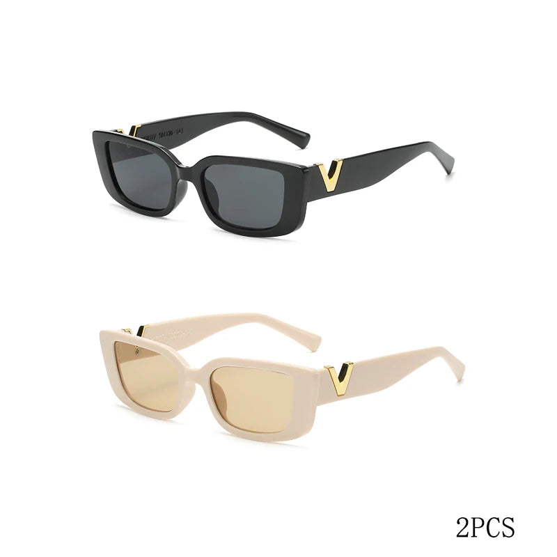 Elegant Retro Designer-Inspired Small Frame Sunglasses for Everyday Style