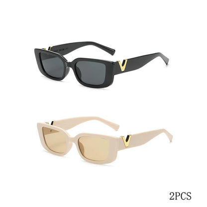 Elegant Retro Designer-Inspired Small Frame Sunglasses for Everyday Style