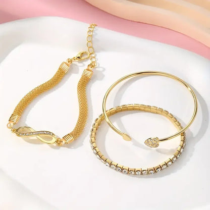 Vintage Geometric Jewelry Set with Elegant Matching Earrings & Bracelet Design