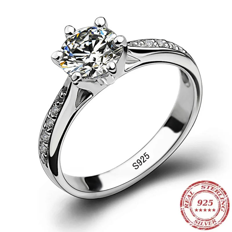 Classic Luxury CZ Ring – 925 Sterling Silver Women Jewelry